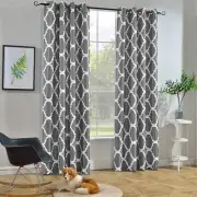 Melodieux Moroccan Fashion Room Darkening Blackout Grommet Curtains for Living
