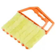 Window Blind Hand-held 7 Finger Shutters Brush Tool with Orange Handle