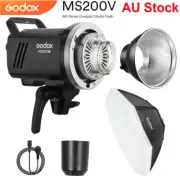 Godox MS200V Compact Studio Strobe Flash with Reflector + 95cm Bowens Softbox