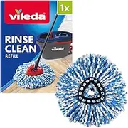Vileda Rinse Clean Spin Mop Head Refill - Microfibre Power - Stubborn Dirt Removal - Authentic Vileda Mop Head Replacement - Machine Washable - Only Fits Rinse Clean or H2PrO Spin Models