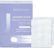 ZitSticka Pimple Patches for Face and Body, Hydrocolloid Patches to Cover Zits & Blemishes, Acne Patches or Zit Spot Stickers, Body Blemish Patch (UNDERCOVER INVISIBLE 36 Pack)