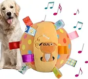 Dog Balls - 6in Soft Plush Squeaky Dog Ball | Interactive Dog Toys for Tug of War, Puppy, Dog Tug Toy, Dog Balls for Dog