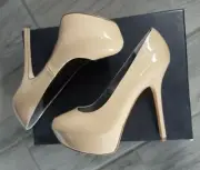 New Vintage Report Signature Juno Blush Nude Pumps High Heels 8.5