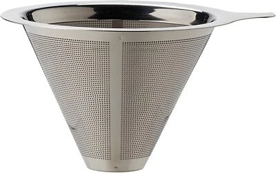 HIC Harold Import Co. Pour Over Permanent Coffee Filter 4 Cup Capacity Stainless