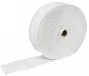White Heat Wrap Woven Tape 2" (51mm) Wide x 1.5mm Thick per 10m Roll - 600c