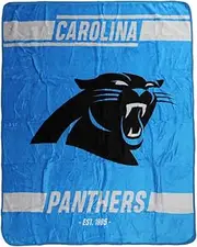 Northwest NFL Carolina Panthers Legion Sherpa Silk Touch Throw Blanket, Team Colors, 50" x 60"