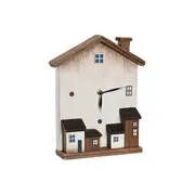 Table Clock Dkd Home Decor 26 x 7 x 31 Cm White Houses