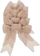 KOMBIUDA Unique Handmade Flax Bows 4 Pack Bow Decorations for DIY Packaging Embellish Your Life for Women