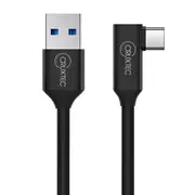Cruxtec 3m VR Cable Connector USB-A to Type-C Male 90 Degree Angle 5Gbps Black