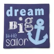 Tender Kisses Baby Love Nautical Dream Big Little Sailor Blue Canvas Wall Art
