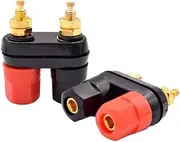 EKSIL 1pcs 4mm Banana Plugs Couple Terminals Red Black Wire Connector Electrical Binding Post Banana Audio Speaker Socket Jack Amplifier
