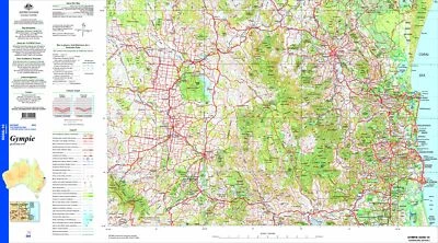 Gympie SG56-10 Topographic Map 1:250k