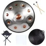 Handpan 9 Notes D Minor 440HZ 432HZ , 22Inch Pantam 10 notes Beginner, SteelDrum