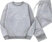 [Generic] Mens Jogging Suits Sets Half Turtleneck And Sweatpants Casual Workout 2 Piece Tracksuit