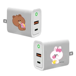 【正版授權】LINE FRIENDS MINI-熊大的糖果USB3.0+PD20W雙孔充電器
