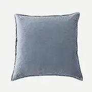 CleverPolly European Pillowcase - Super Soft Textured Corduroy Velvet Pillowcase with Zipper Closure (Steel)