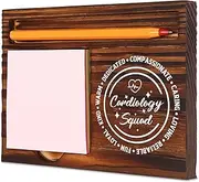 TRCENDE Cardiology Squad Gift for Cardiologists and Cardiac Nurses, Wooden Note Pad Holder with Pen Slot, Heart Health Office Decor XBT50
