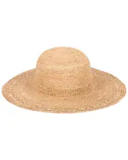 San Diego Hat Company Isla Raffia Round Crown Floppy Hat