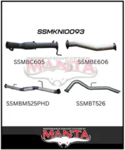 MANTA 3" COMPLETE EXHAUST FITS NISSAN NAVARA D23 NP300 2015-ON (SSMKNI0093)