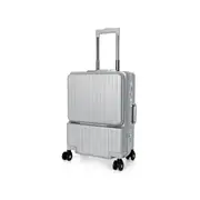 Swiss Aluminum Luggage Suitcase 360 degree rolling HardCase 24"-Silver