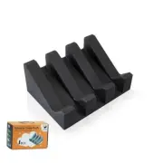 Soap Dishes, Silicone Shower Soap Dish with Drianage, Bar Soap Holder & 1 Black