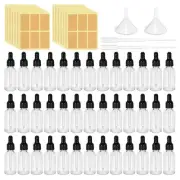 100Pcs 30ml Glass Dropper Bottle with Eye Dropper Labels Funnel Clear