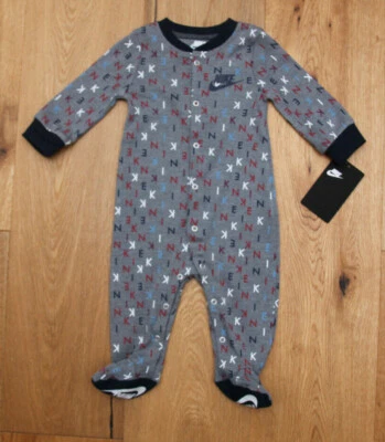 Nike Baby Boy Coverall ~ Gray, Black, Red, Blue & White ~