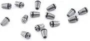 Dpofirs 15pcs ER11 Spring Collet Set, 10mm~1/4 Spring Steel CNC Collet, Suitable for CNC Engraving Machine & Milling Lathe Tool