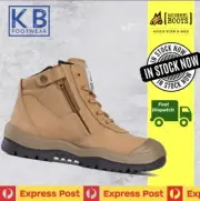 Mongrel Work Boots 461050 Side Zip Safety Steel Toe Wheat Scuff Cap FREE EXPRESS