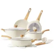 Ceramic Cookware Sets, Pots and Pans Set Nonstick, 14-Piece Induction Cookwar...