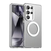 For Samsung Galaxy S25 Ultra 5G Case, MagSafe Compatible Armor Cover, White