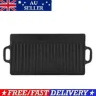 Non-stick Griddle Plate Cast Iron Steak Flat Grill Camping BBQ Skillet Pan DYD