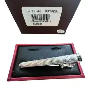 HICKEY FREEMAN Textured Tie Bar - Mens Tie Clip NEW