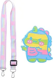 [BESTYASH] Girls Kids Dinosaur Coin Purse Soft Silicone Crossbody Mini Purse Fashionable Wallet