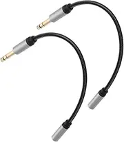 KICHOUSE 2pcs Audio Conversion Cable Headphone Jack Extender Headphone Supplies Earphone Extension Cable Audio Cord Cord Extender Stereo Jack Adapter Zinc Alloy