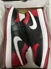 Nike Air Jordan 1 Low Shoes Black Gym Red White 553558-066 Men's NEW Size 11