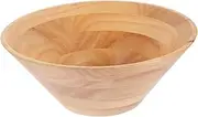 [Generic] Rubber Wood Salad Bowl Salad Bowls Small Bowls Wood Bowl Salad Storage Container Small Food Bowls Multi-use Rice Bowls Cone Shaped Bowl Shop Dessert Bowls Wooden Fruit Dish