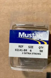 2 OF Mustad Fishing Hooks Bronze 92141-BR 50S 1-Sz6 1-SZ8 Beak Steelhead Egg NIP