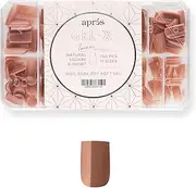 APRÉS Apres Neutrals Gel-X Imani Nail Tips Box, 11 Sizes 00-9, Soft Gel Tip (150 Units) (Extra Short Natural Square, 150)