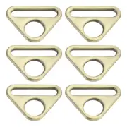 6Pcs 0.75 Inch Triangle Buckle Adjuster D Ring Triangle Buckles Light Bronze