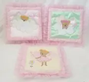 3 pc Lambs & Ivy Angel Bear Decorative Wall Hanging NIP