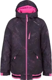 O'neill Youth Girl's Gloss 10K Waterproof Ski and Snowboard Jacket, Black AOP