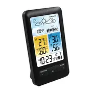 Color LCD Display Digital Weather Hygrometer with Alarm Clock, Forecast Station with Adjustable Backlight
