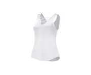 Women Stretchy Hollow Out Vest Camisole Sleeveless T Shirt - WHITE