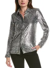 Michael Kors Collection Cheetah Hansen Silk-Blend Top
