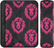 Wild Animal Lion Valentine's Day 2 Pack Shoulder Strap Padding, Protects Your Neck and Shoulders, Seatbelt Cover for Adults for Van Truck Auto