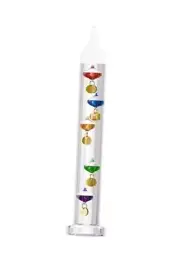 11 inch Glass Galileo Thermometer Galileo Thermometer with 5 Multi Colored