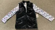 Eiffel Tower Sequin Puffer Vest Set For Girls In Size 6-6x NWT