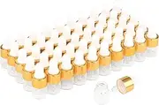 Wresty 50 Pcs Clear Glass Dropper Vails 1ml Mini Essential Oils Sample Dropper Bottles For Traveling Essential Oils Perfume Cosmetic Liquid,With 2 pcs dropper