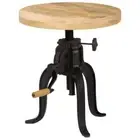 vidaXL Side Table 45x(45-62) cm Solid Mango Wood and Cast Iron BMG